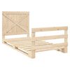 vidaXL Sengeramme med hodegavl 100x200 cm heltre furu