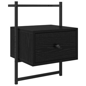 vidaXL Nattbordskap Svart Eik 35 x 30 x 51 cm Konstruert tre