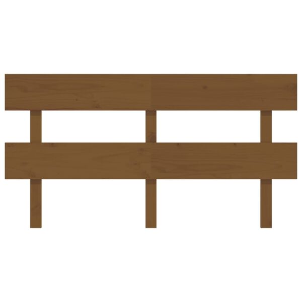 vidaXL Sengegavl honningbrun 164x3x81 cm heltre furu