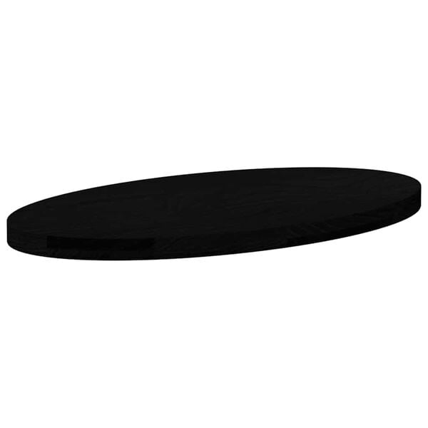 vidaXL Bordplate m&oslash;rkebrun 80x40x4 cm oval heltre eik
