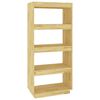 vidaXL Bokhylle/romdeler 60x35x135 cm heltre furu