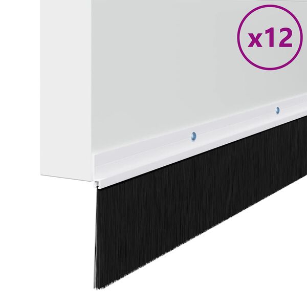 vidaXL Skru-p&aring; d&oslash;rb&oslash;rste tetninger 12 pcs Hvit 100 cm