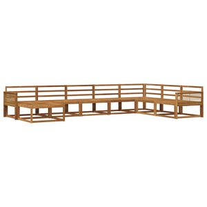 vidaXL Utend&oslash;rs sofa-sett 8 pcs Naturlig Solid akasietre