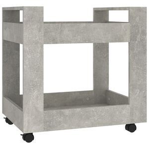 vidaXL Tralle til skrivebord betonggr&aring; 60x45x60 cm konstruert tre