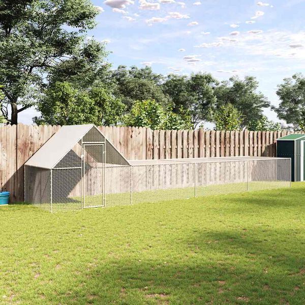 vidaXL H&oslash;nsehus 8x2x2 m galvanisert st&aring;l