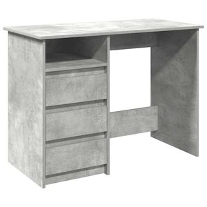 vidaXL Skrivebord betonggr&aring; 102x50x75 cm konstruert tre