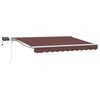 vidaXL Manuell markiseramme med LEDs Brun og hvit 3 x 2,5 m