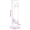vidaXL Vegghengt kleshenger R&oslash;kt eik 20 x 1.5 x 100 cm Konstruert tre