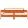 vidaXL Sengeramme uten madrass voksbrun 180x200 cm heltre furu