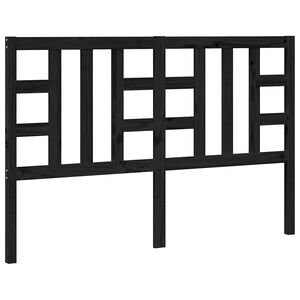 vidaXL Sengegavl svart 146x4x100 cm heltre furu