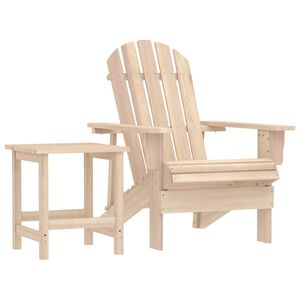 vidaXL Adirondack hagestol med bord heltre gran