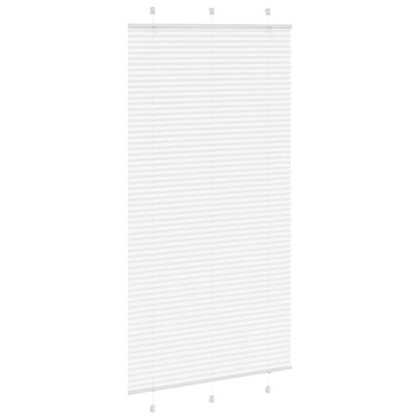 vidaXL pliss&eacute;gardin Hvit 105x200 cm Stoff Bredde 104,4 cm Polyester