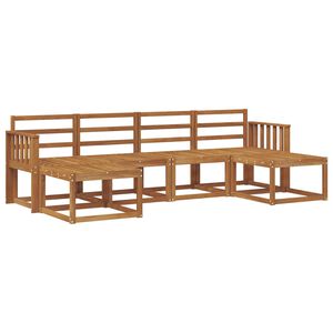 vidaXL Utend&oslash;rs sofa-sett 6 pcs Naturlig Konstruert tre