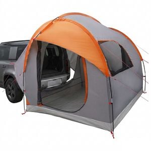 vidaXL Bil telt Gr&aring; og Oransje 239 x 210 x 210 cm Polyester og st&aring;l