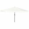 vidaXL Hageparasol sand 394 x 394 x 248 cm Polyester og st&aring;l