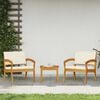 vidaXL Bistrosett med pute 3 pcs Brun 59,5 x 70,5 x 72,5 cm Polyester