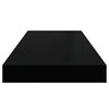 vidaXL Flytende vegghyller 4 stk h&oslash;yglans svart 60x23,5x3,8 cm MDF