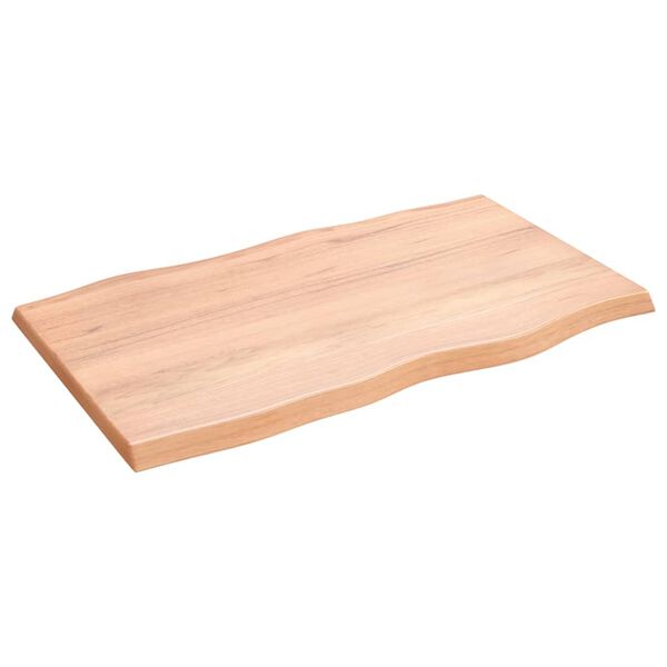 vidaXL Bordplate lysebrun 100x60x(2-4)cm behandlet heltre naturlig