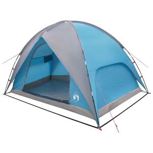 vidaXL Camping Telt med Regntrekk Vanntett 4-personers Bl&aring;