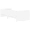 vidaXL Sengeramme med skuffer hvit 100x200 cm