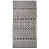 vidaXL Utend&oslash;rs flatvevd teppe 100x200 cm svart striper