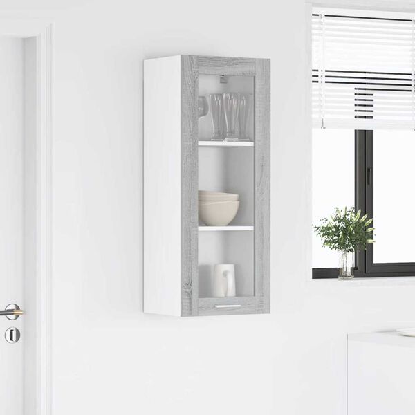 vidaXL Hengende skap Gr&aring; Sonoma 40 x 31 x 100 cm Konstruert tre