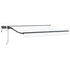 vidaXL Manuell markiseramme med LEDs Hvit og antrasitt 3,5 x 2,5 m