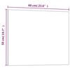 vidaXL Veggmontert magnettavle svart 60x50 cm herdet glass