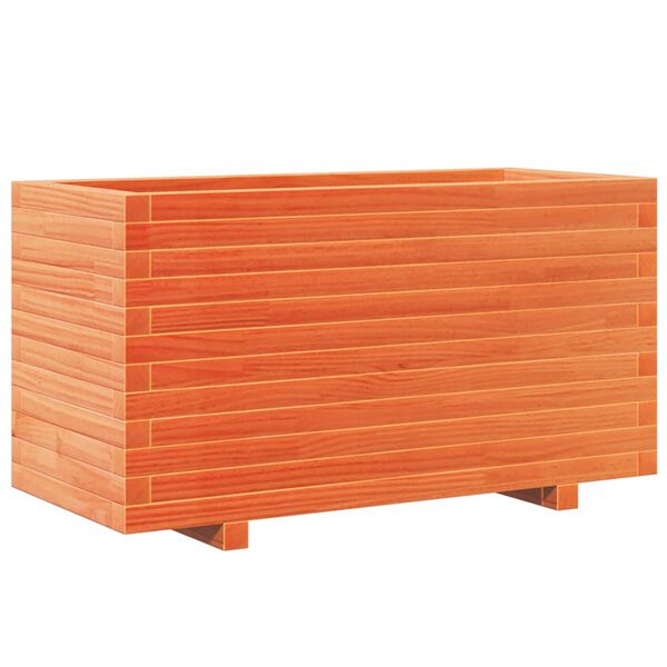 vidaXL Plantekasse voksbrun 90x40x49,5 cm heltre furu