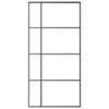 vidaXL Skyved&oslash;r frostet ESG-glass og aluminium 102,5x205 cm svart