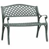 vidaXL Hagebenk 102 cm st&oslash;pt aluminium gr&oslash;nn