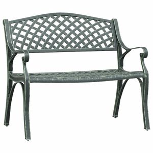 vidaXL Hagebenk 102 cm st&oslash;pt aluminium gr&oslash;nn
