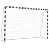 vidaXL Fotballm&aring;l 300x200x90 cm metall svart og hvit