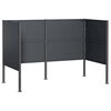 vidaXL Skjerm for s&oslash;ppeldunk 167 x 85 x 113 cm St&aring;l Antrasitt