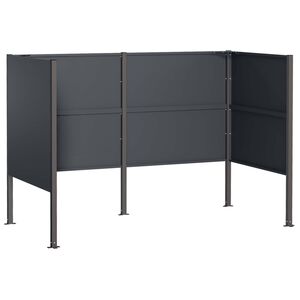 vidaXL Skjerm for s&oslash;ppeldunk 167 x 85 x 113 cm St&aring;l Antrasitt