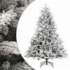 vidaXL Kunstig sammensatt juletre 120 cm PVC og metall Gr&oslash;nn og hvit