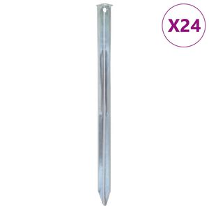 vidaXL Teltplugger 24 stk 30 cm &Oslash;20 mm galvanisert st&aring;l