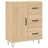 vidaXL Highboard sonoma eik 69,5x34x180 cm konstruert tre