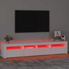 vidaXL TV-benk med LED-lys svart 210x35x40 cm