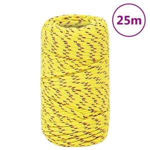 vidaXL B&aring;ttau gul 2 mm 25 m polypropylen