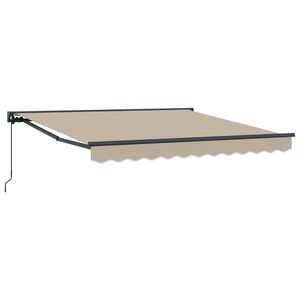 vidaXL Markiseramme Beige 300 x 250 cm Polyester med PU-belegg