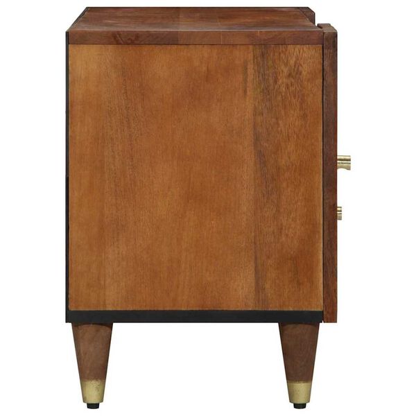 vidaXL TV-skap med dør Honning brun 105 x 33 x 46 cm Massiv mango tre