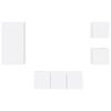 vidaXL Vegghengte TV-enheter med LED 5 deler hvit konstruert tre