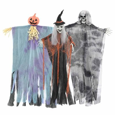 Halloween-hengespøkelser 3 stk. flerfarget 61 x 97 cm