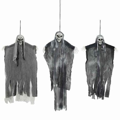 Halloween-hengespøkelser 3 stk. svart 66 x 110 cm