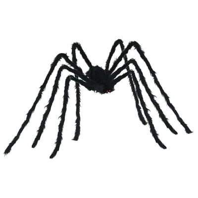 Halloween-edderkoppdekorasjon med spindelvev 2 stk. svart og hvit 200 cm