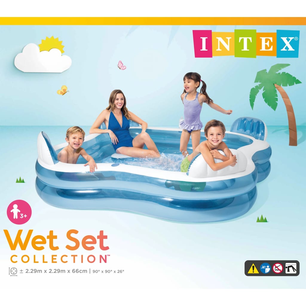 Intex Oppblåsbart basseng Swim Center Family Lounge 56475NP