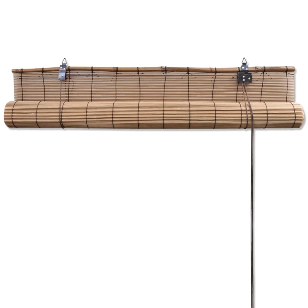 vidaXL Rullegardiner brun bambus 100 x 160 cm