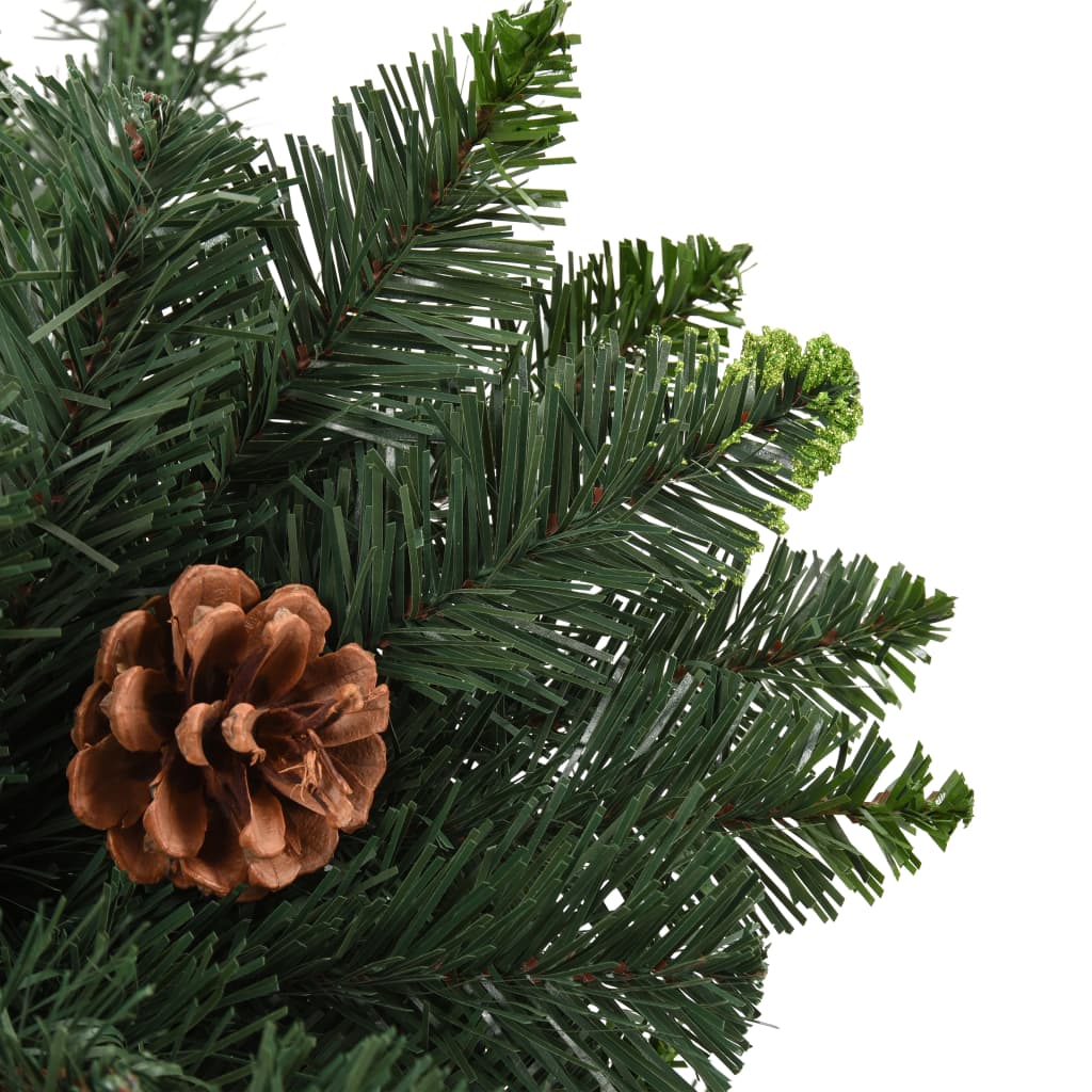vidaXL Kunstig juletre med furukongler grønn 150 cm