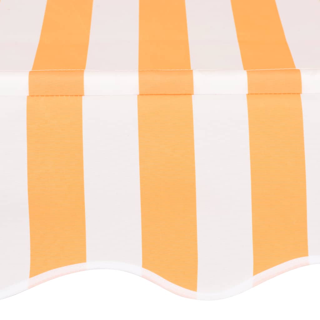 vidaXL Manuell uttrekkbar markise 100 cm oransje og hvite striper